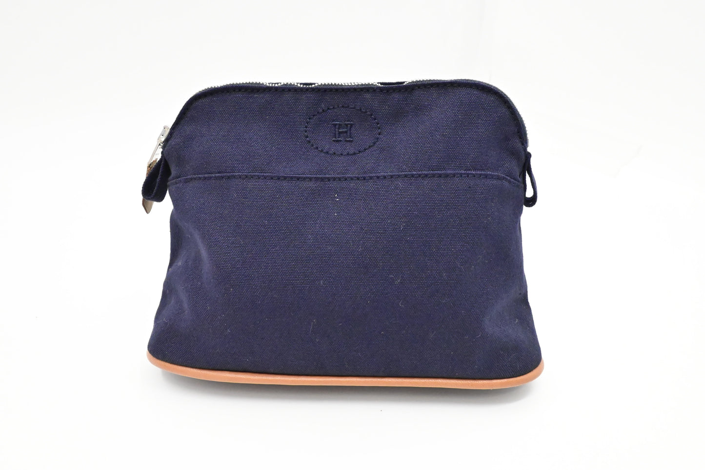Hermes Bolide Pouch In Navy Handbag Canvas Mini Travel Bag