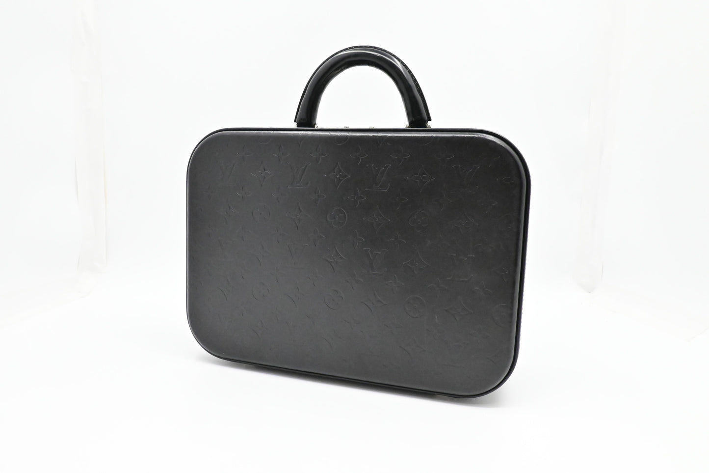 Louis Vuitton Valisette Glace Monogram Black MM Leather Handbag