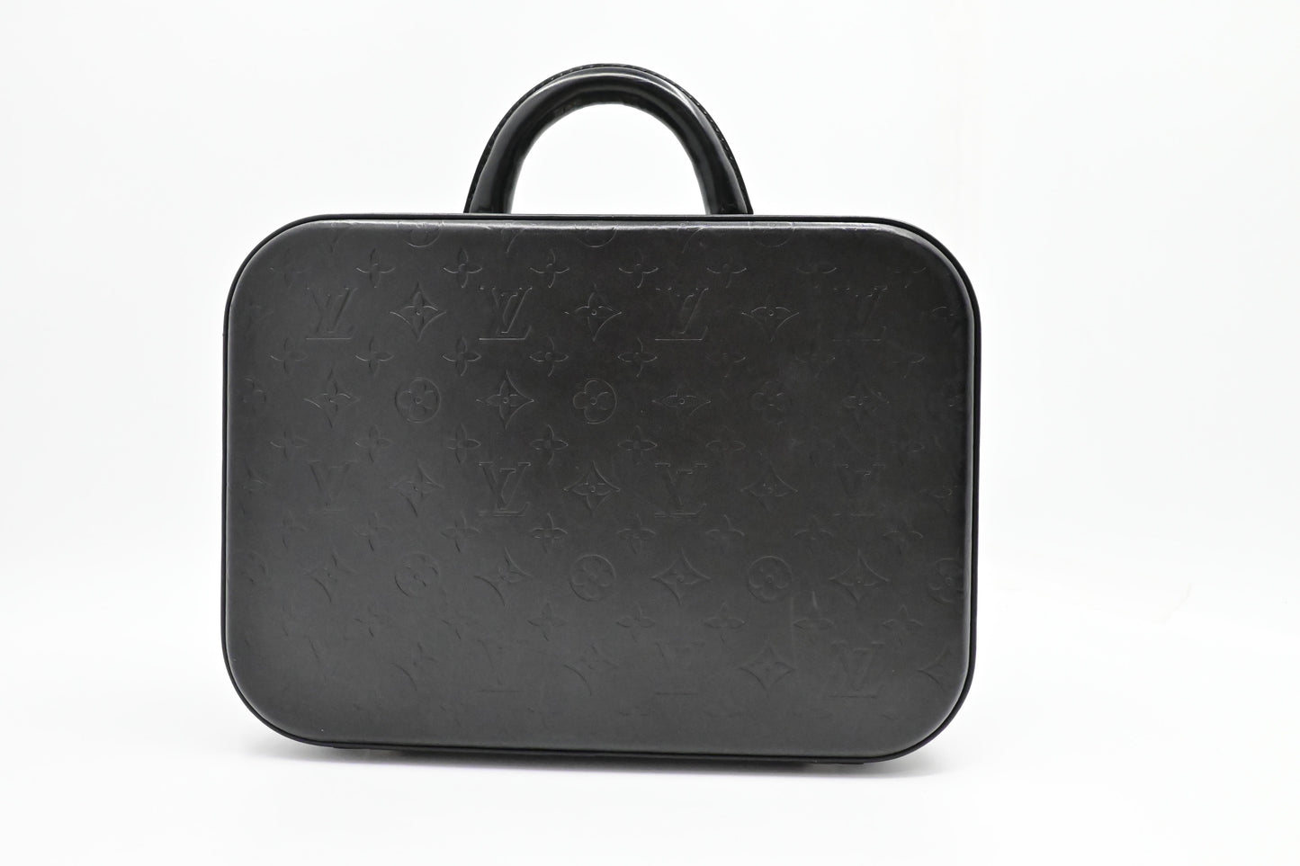 Louis Vuitton Valisette Glace Monogram Black MM Leather Handbag