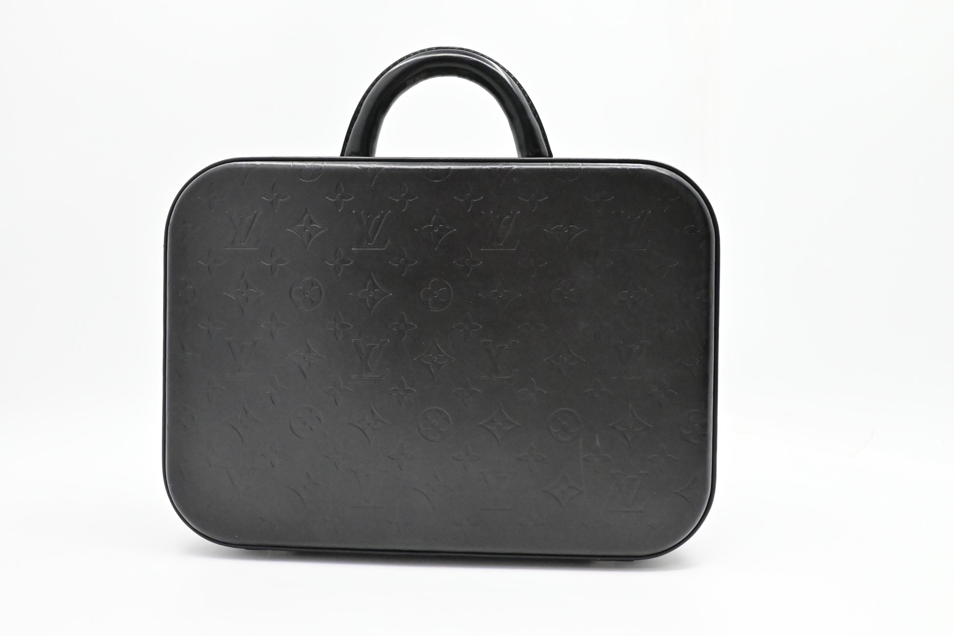 Louis Vuitton Valisette Glace Monogram Black MM Leather Handbag