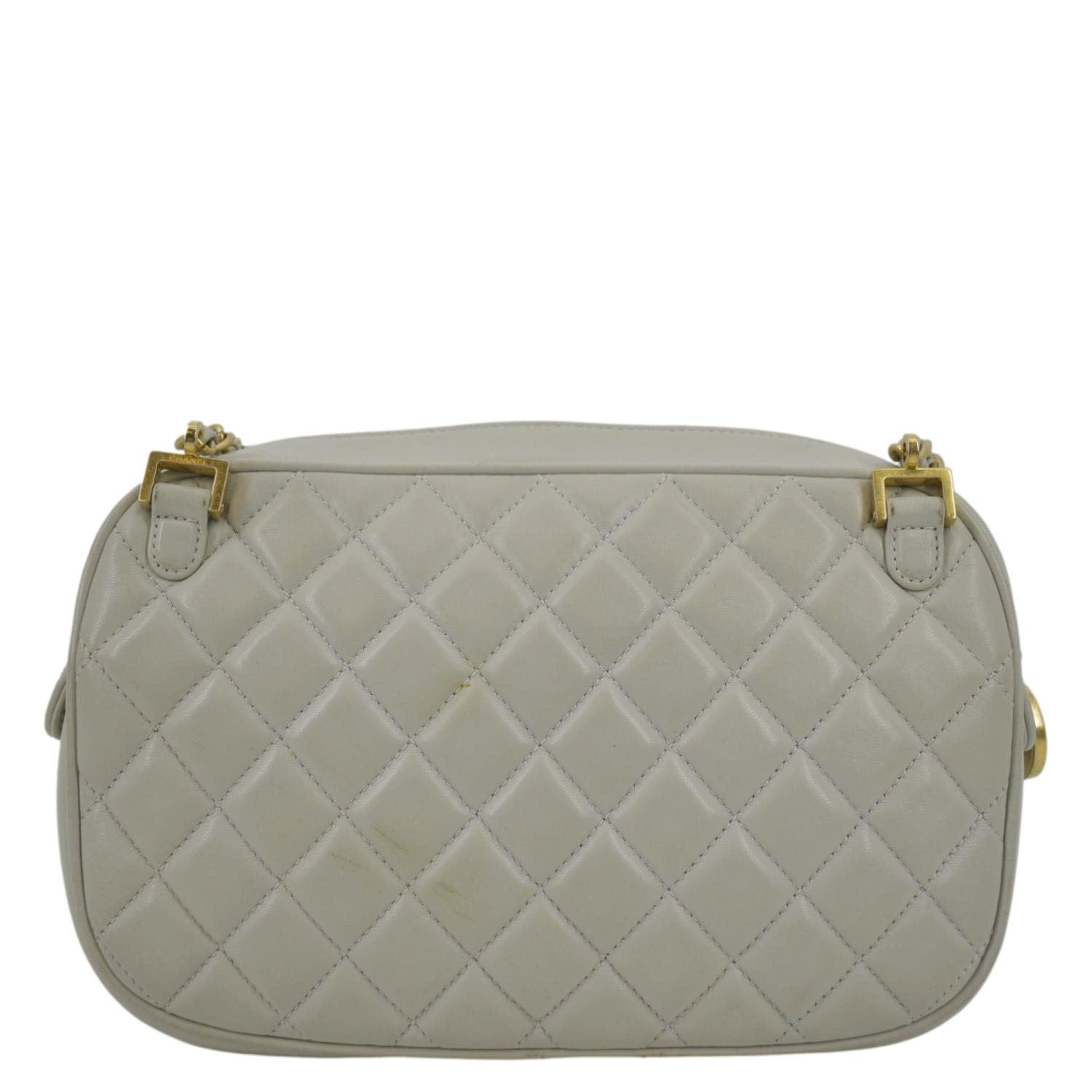 Chanel Misia CC Camera Leather Lambskin Gray Travel Bag