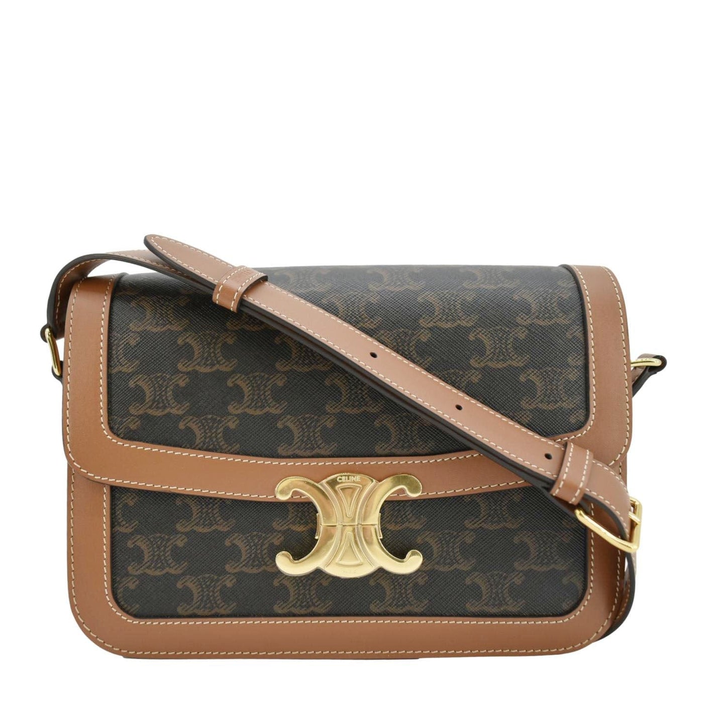 Classique Triomphe Shoulder Bag Canvas Brown