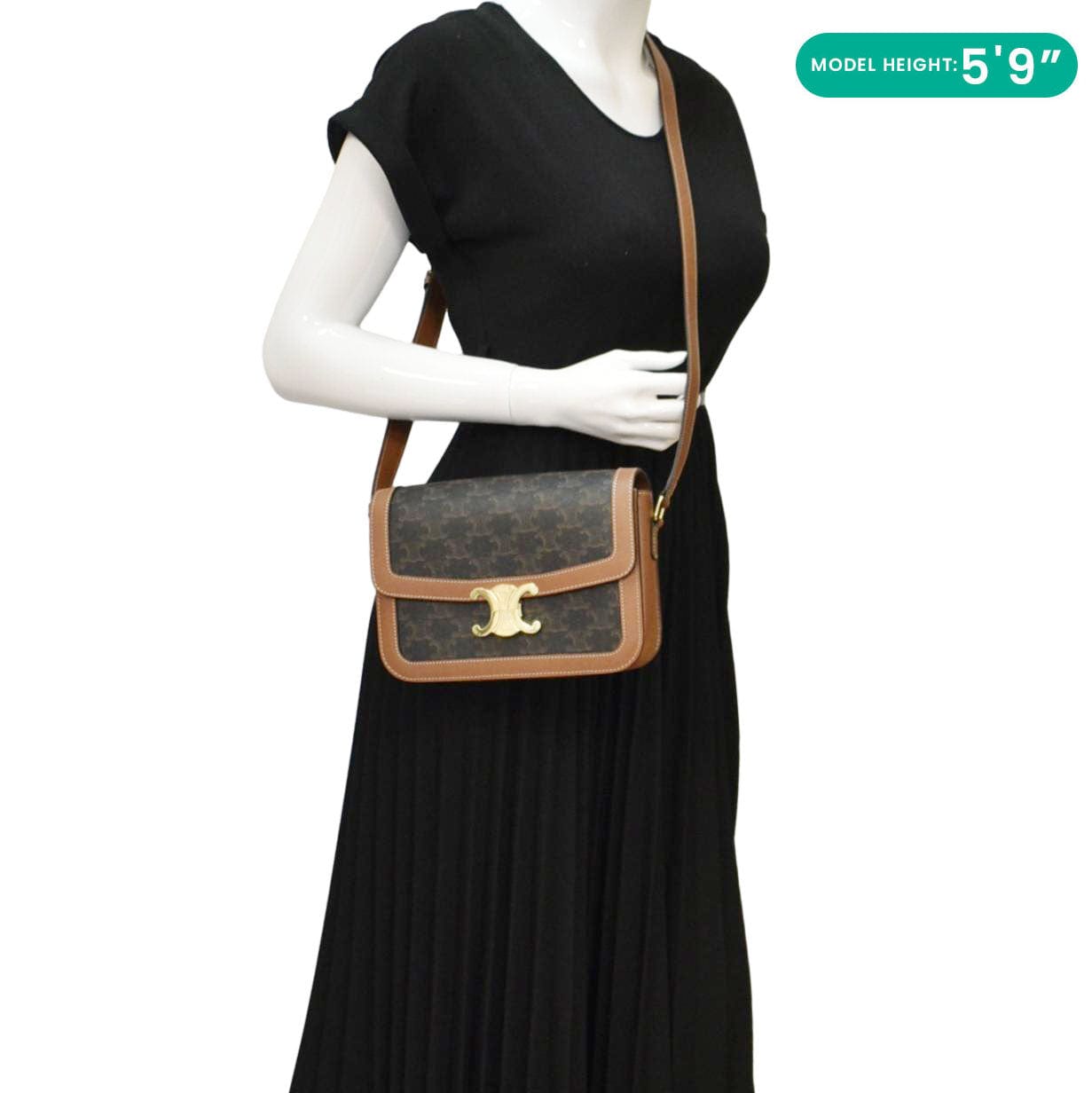 Classique Triomphe Shoulder Bag Canvas Brown