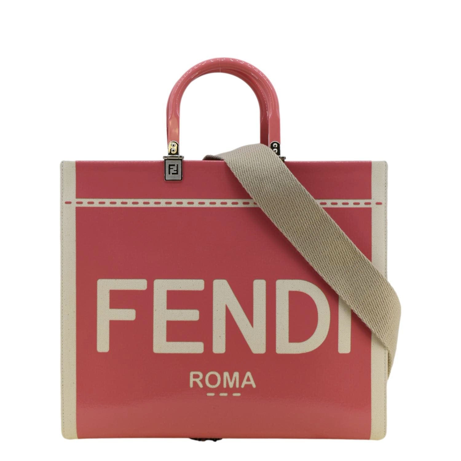 Fendi Sunshine Crossbody Tote Bag Light Leather Pink Medium Crossbody Bag