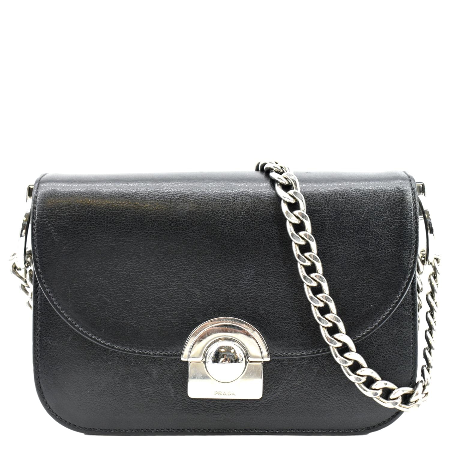 Arcade Glace Calf Crossbody Bag Leather Black