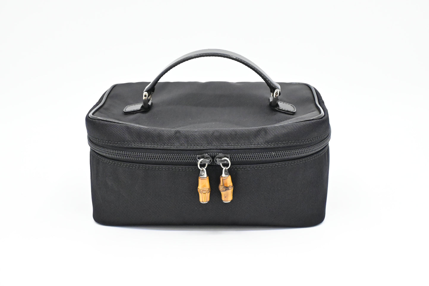 Gucci Vanity Pouch Canvas Black Handbag
