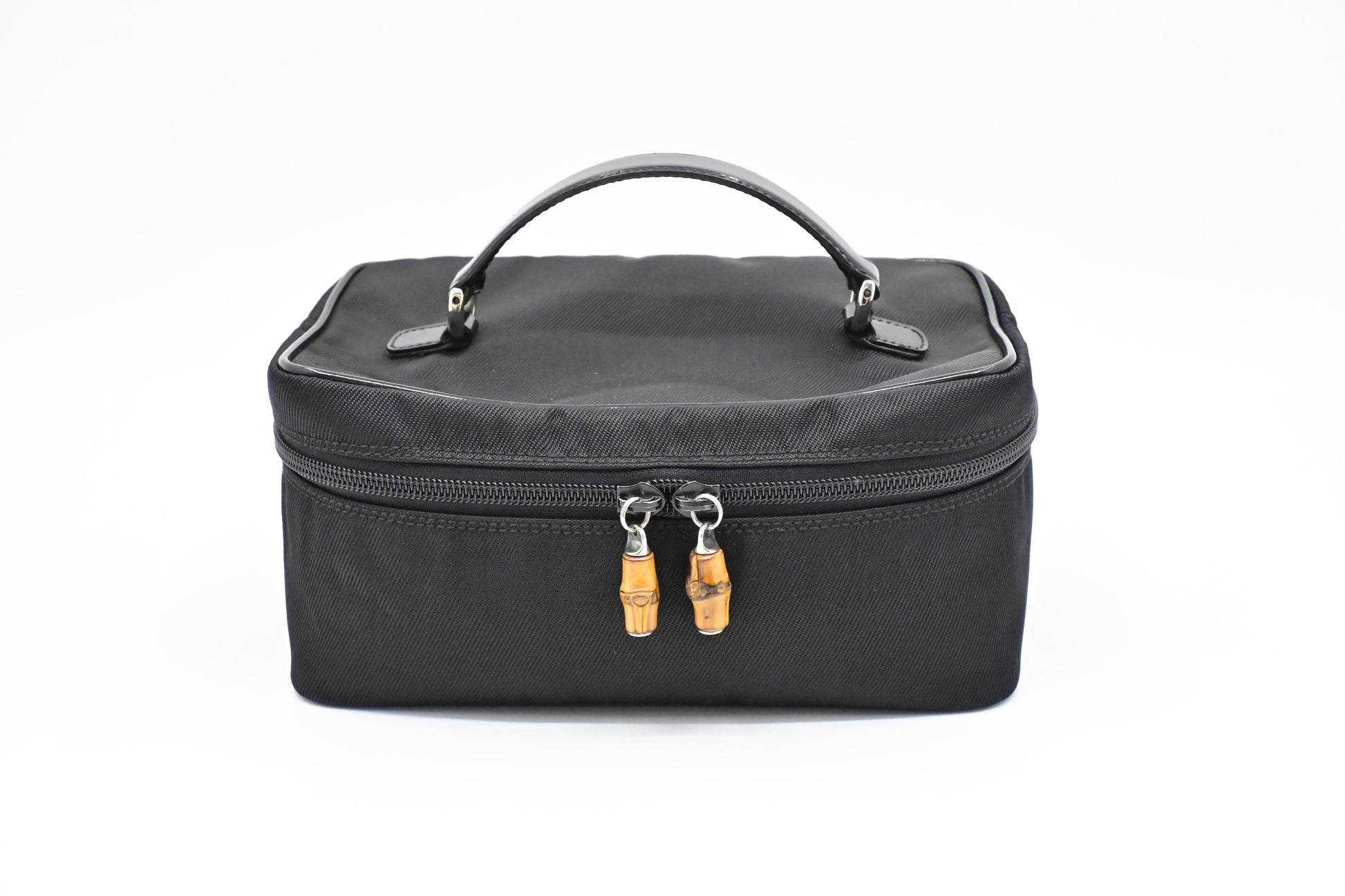 Gucci Vanity Pouch Canvas Black Handbag