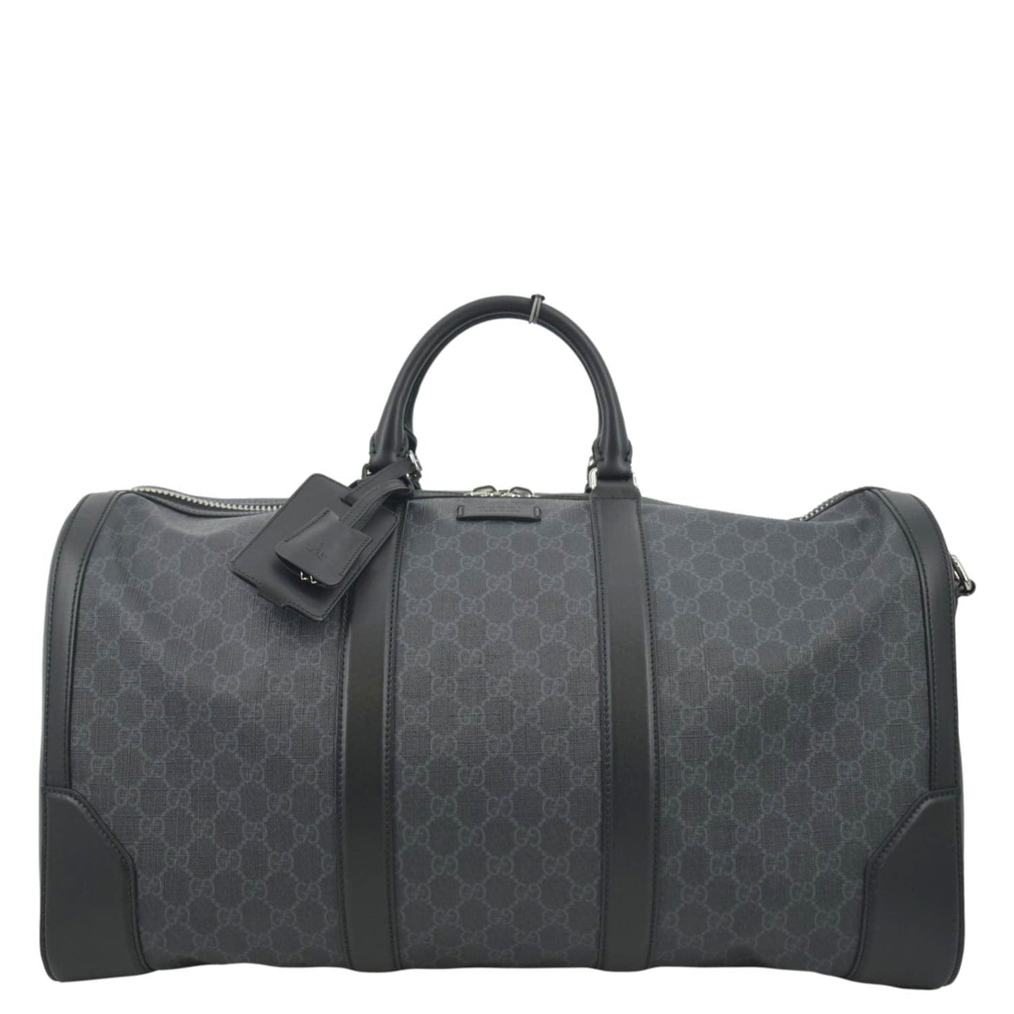 Gucci Carry On Supreme Duffle Bag Canvas Black Travel Bag Gg Supreme
