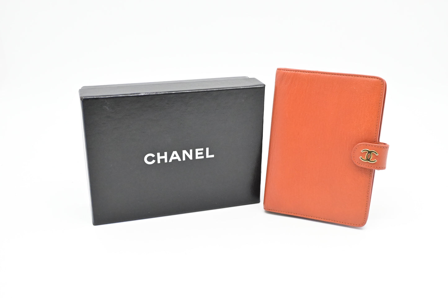 Chanel Agenda Orange PM Leather Handbag