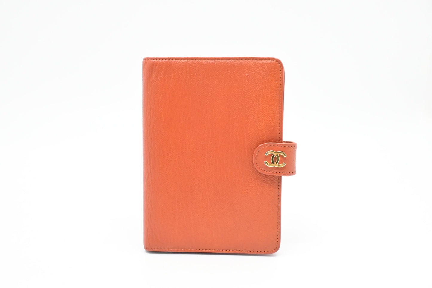 Chanel Agenda Orange PM Leather Handbag