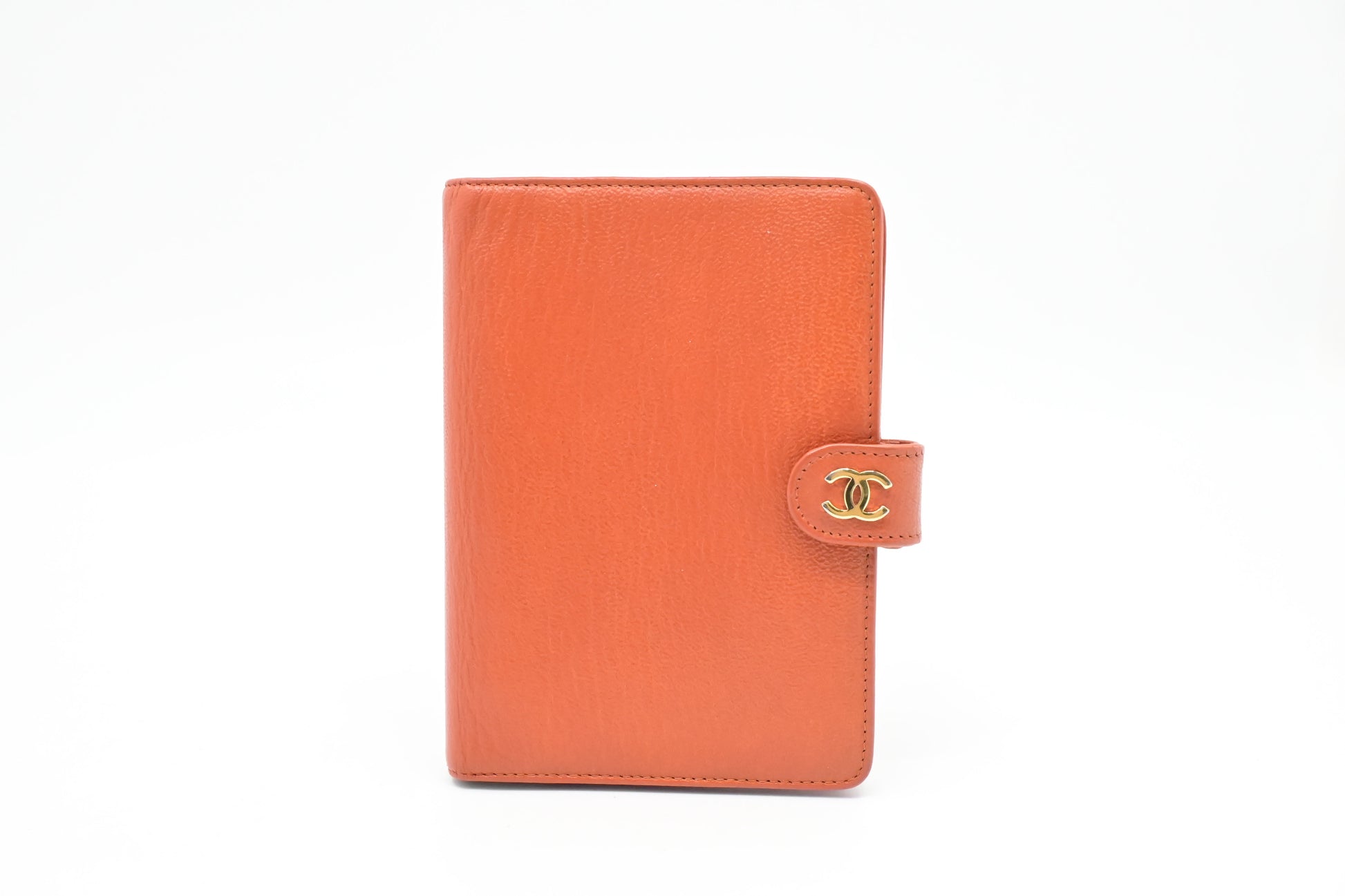 Chanel Agenda Orange PM Leather Handbag