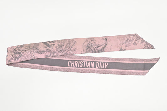 Dior Twilly In & Gray Toile De Jouy Pink Travel Bag