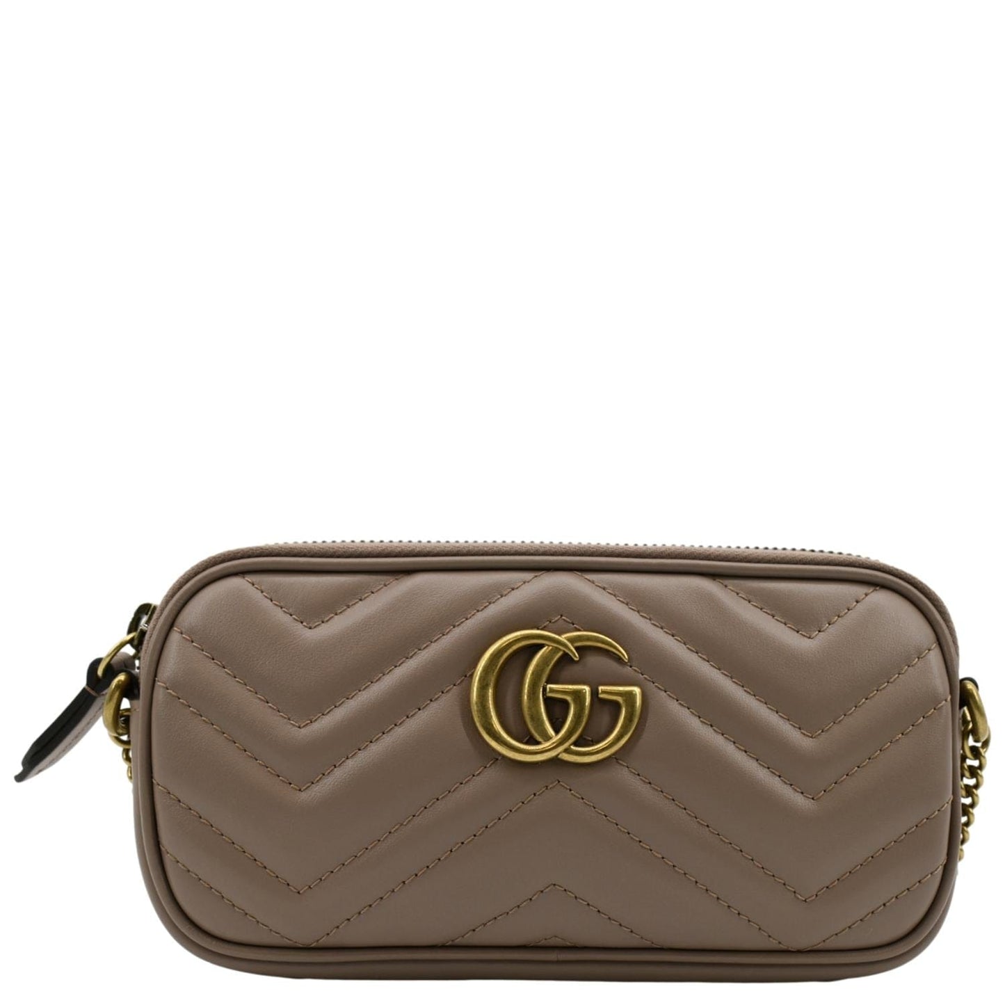 Gucci Marmont Chain Crossbody Bag Dusty Leather Pink
