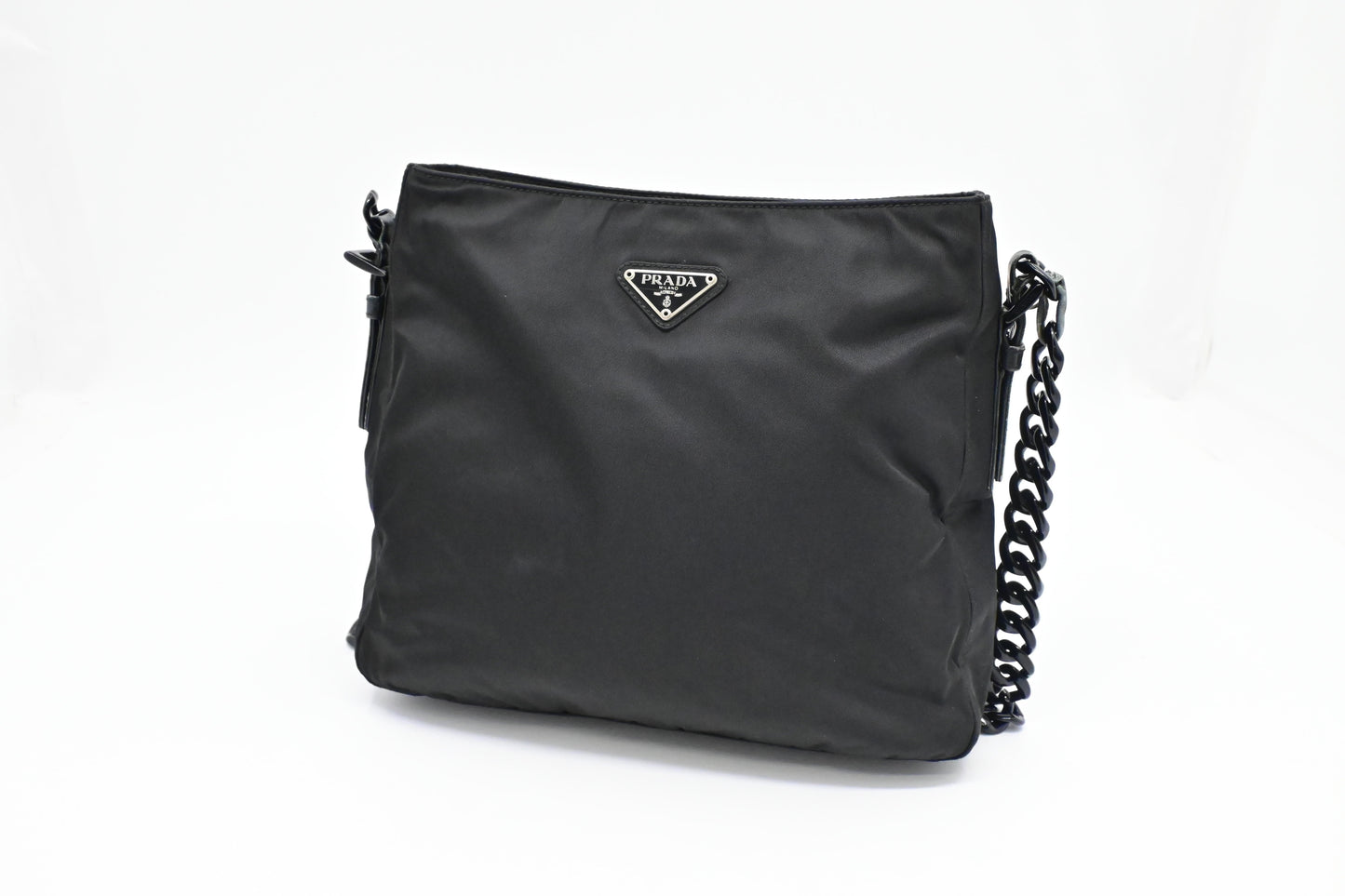 Prada Sholder Bag In Nylon Black Travel Bag