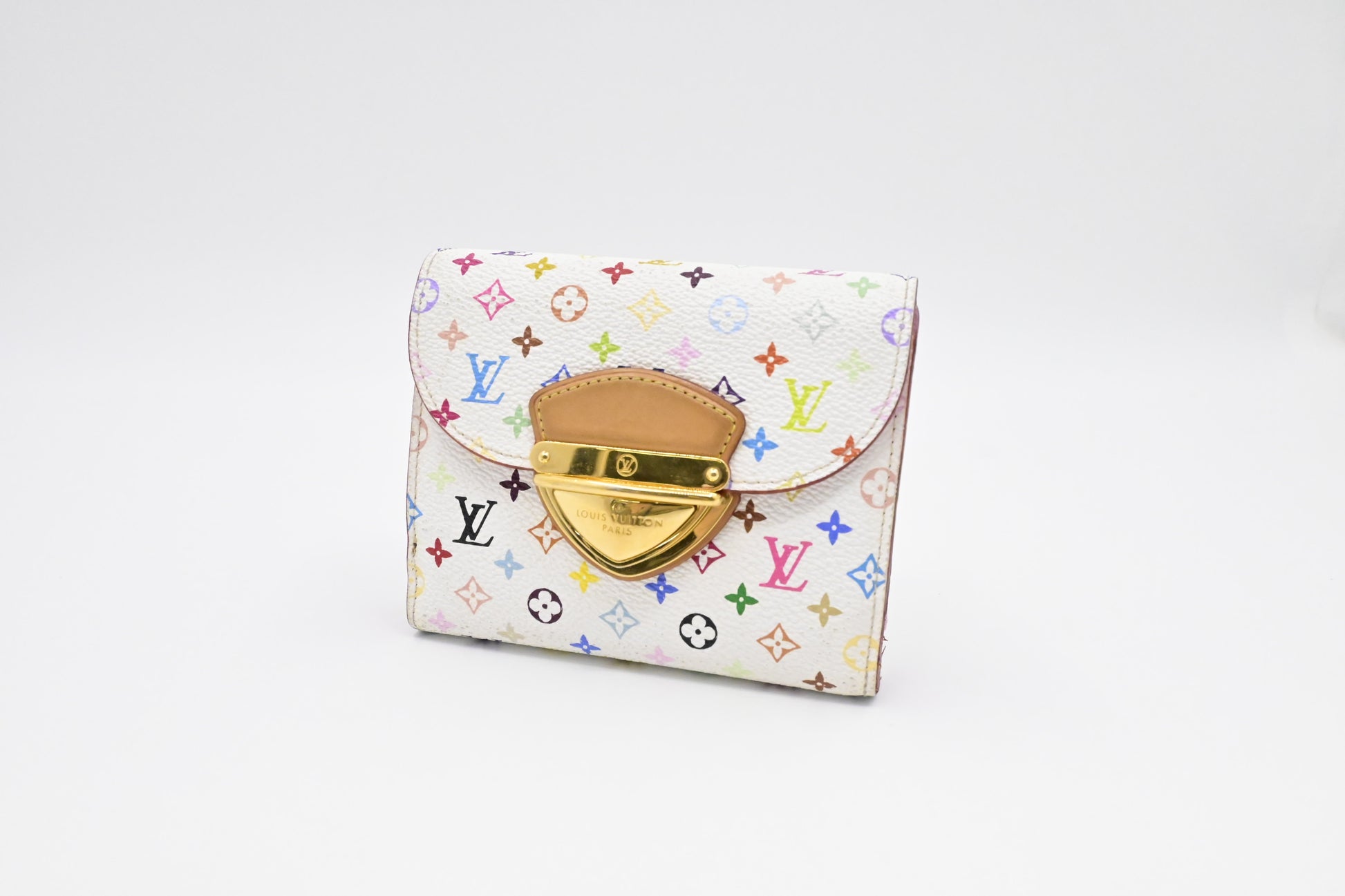 Louis Vuitton x Takashi Murakami Joy Monogram Canvas White Multicolor Wallet Case
