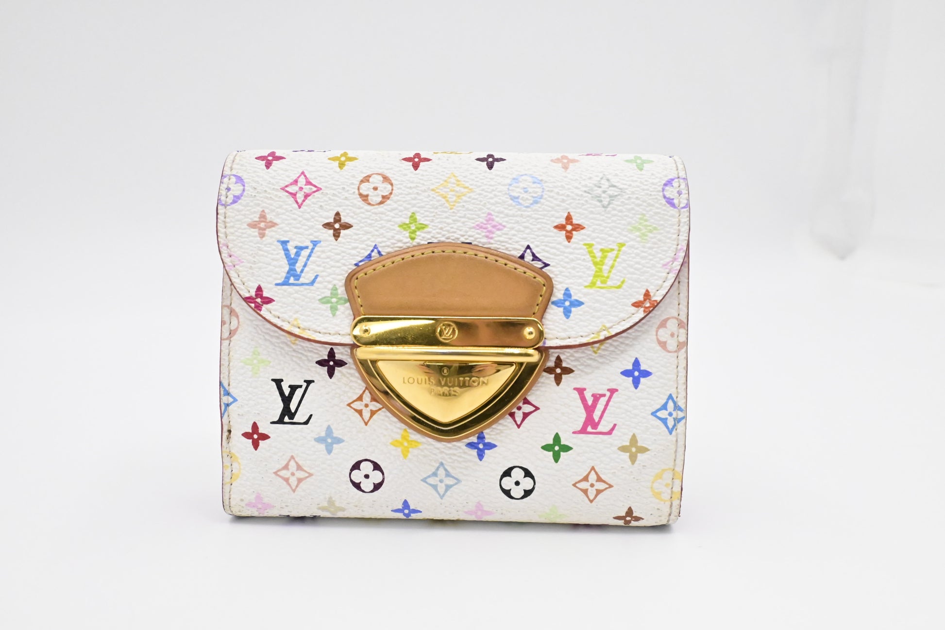 Louis Vuitton x Takashi Murakami Joy Monogram Canvas White Multicolor Wallet Case