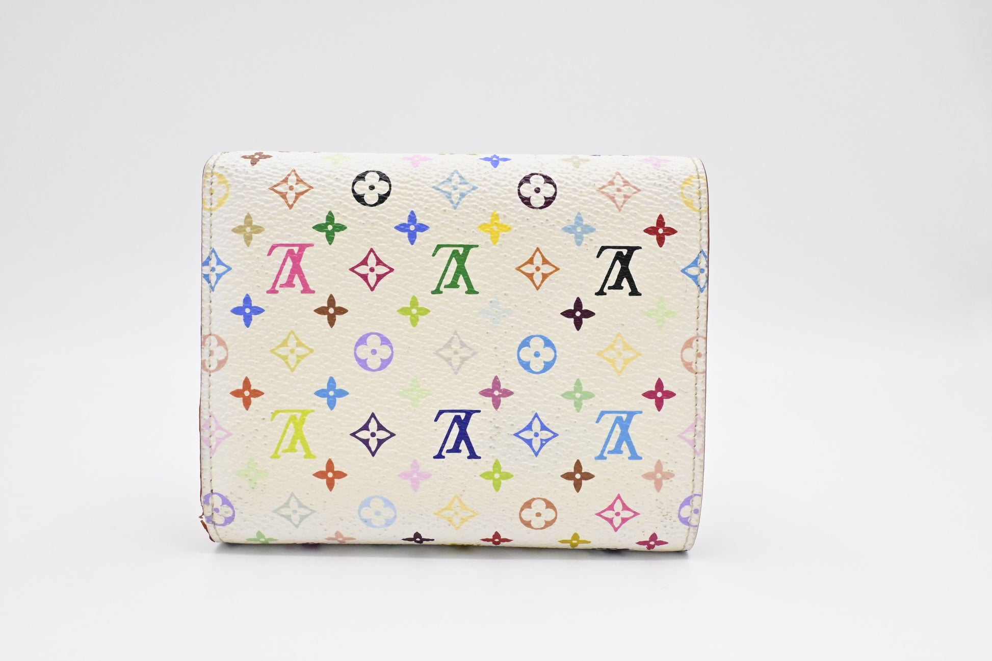 Louis Vuitton x Takashi Murakami Joy Monogram Canvas White Multicolor Wallet Case