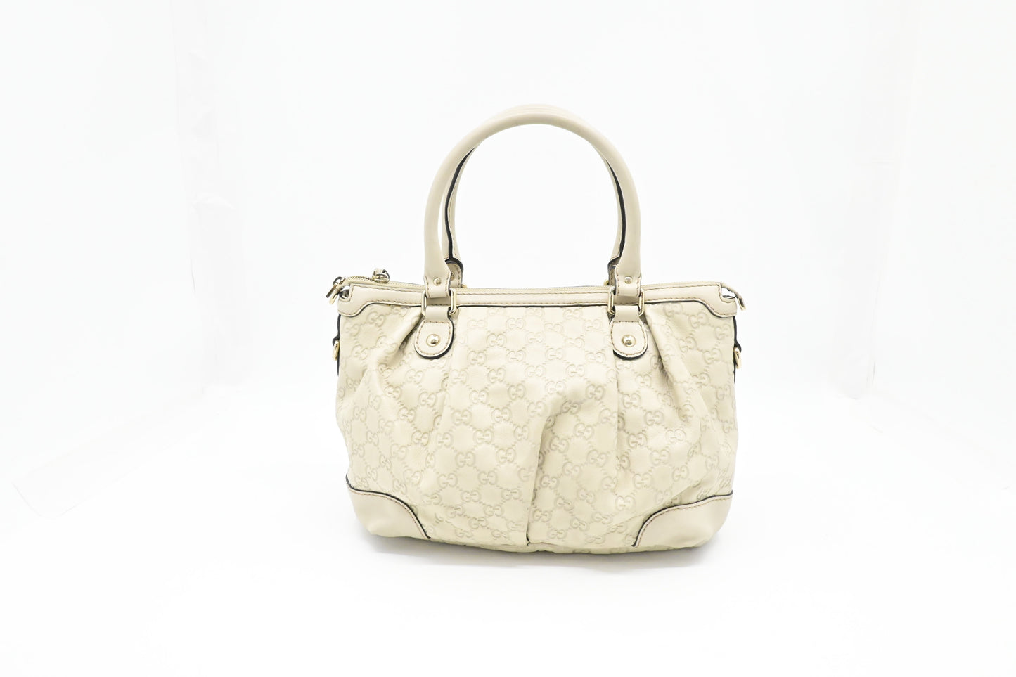 Gucci Sukey Guccissima Leather Cream Handbag