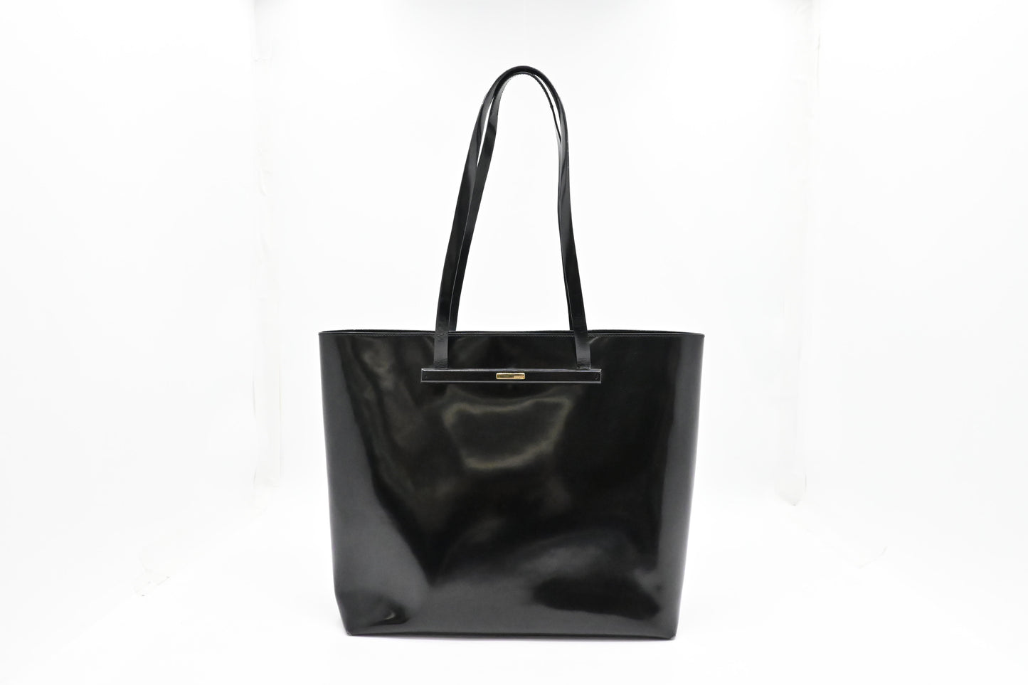 Gucci Black Patent Leather Tote Bag