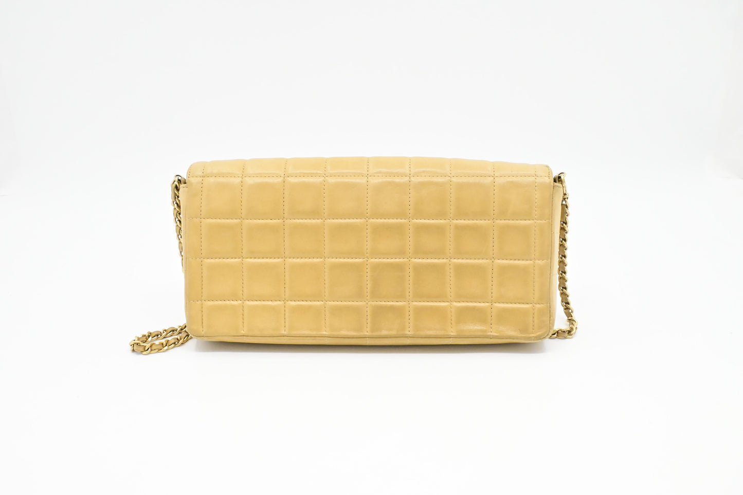 Chanel East West Beige Leather Shoulder Bag