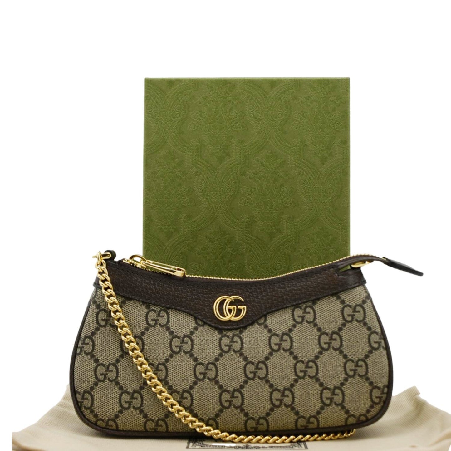 Gucci Ophidia Supreme Shoulder Bag Canvas Beige Mini Bag