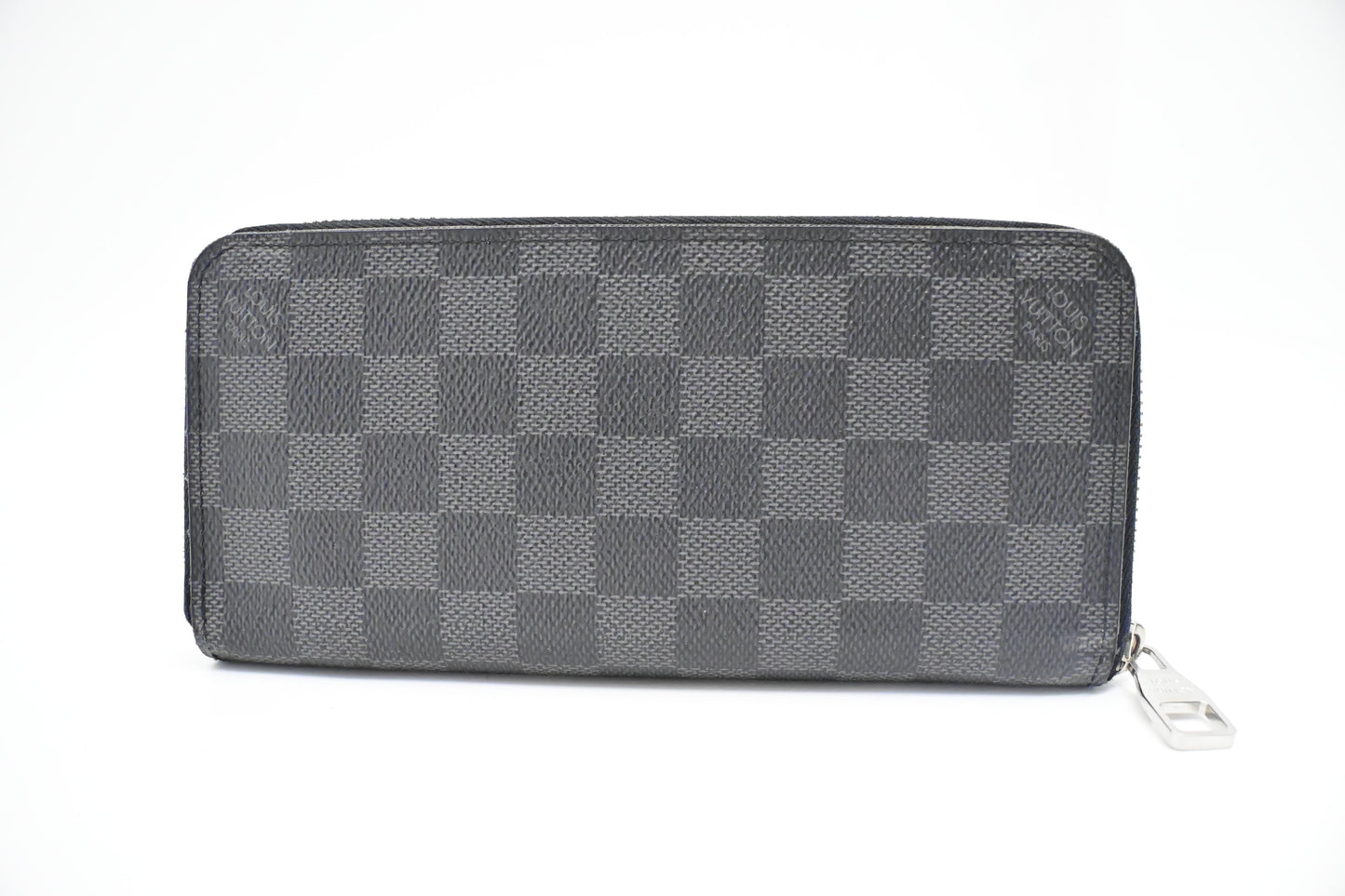 Louis Vuitton Vertical Zippy Graphite Canvas Damier Wallet Case