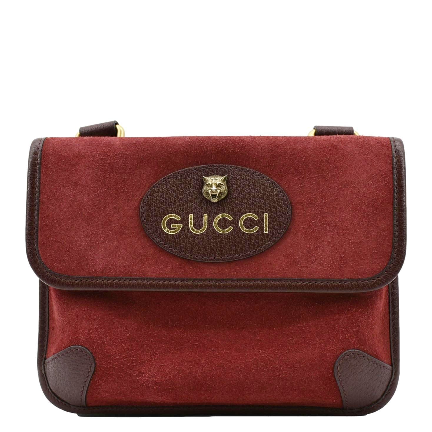 Gucci Neo Crossbody Bag Suede Red