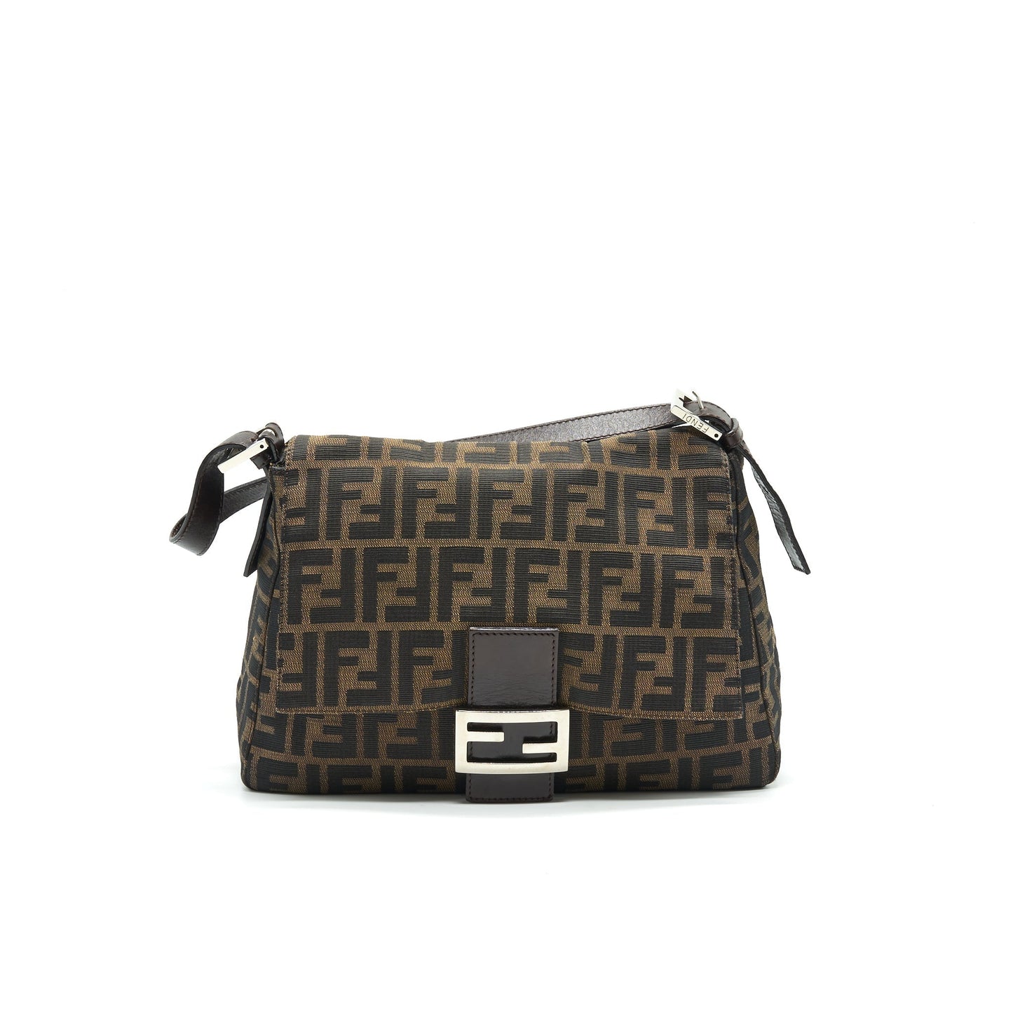 Fendi Zucca Mamma Baguette Purse Shoulder Bag