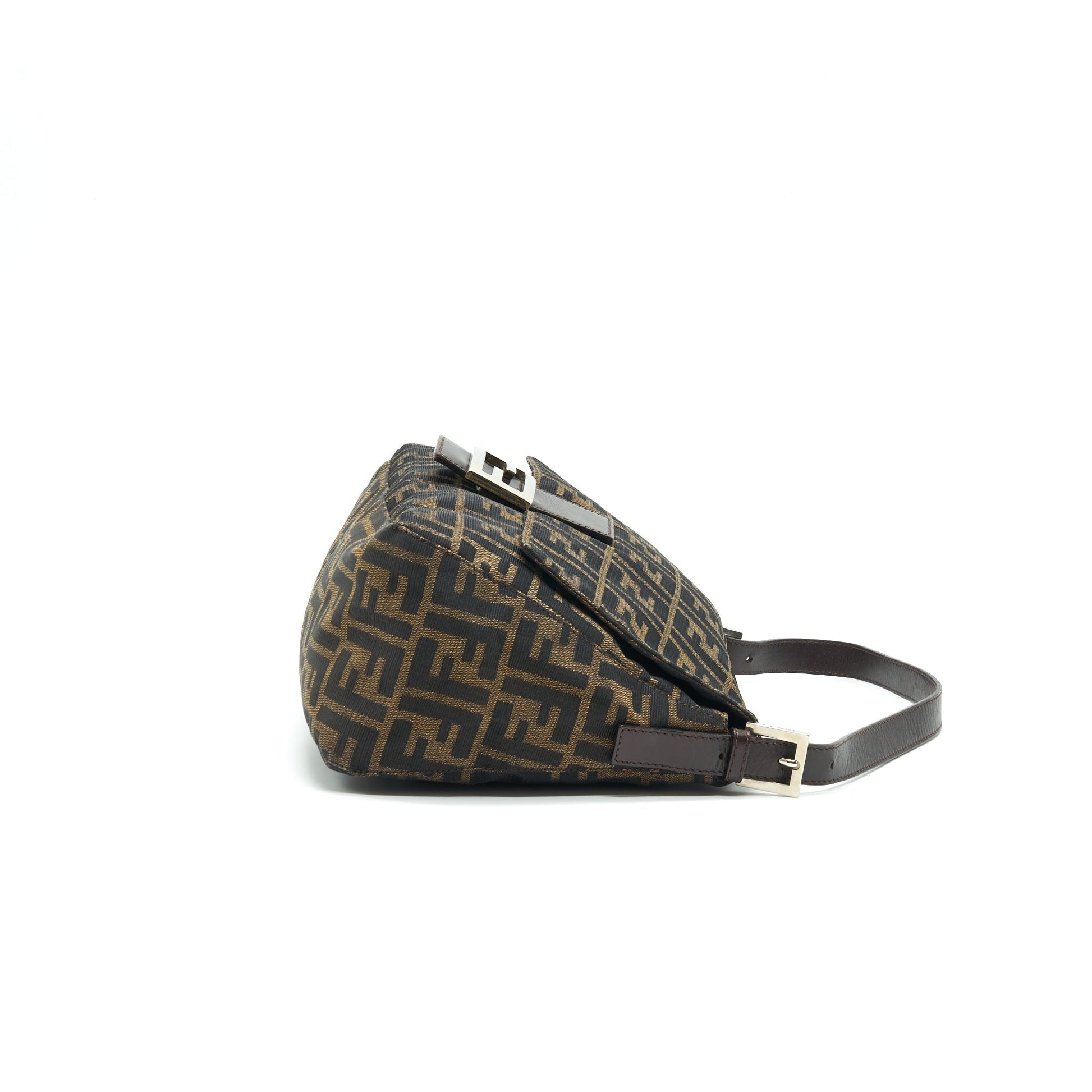 Fendi Zucca Mamma Baguette Purse Shoulder Bag