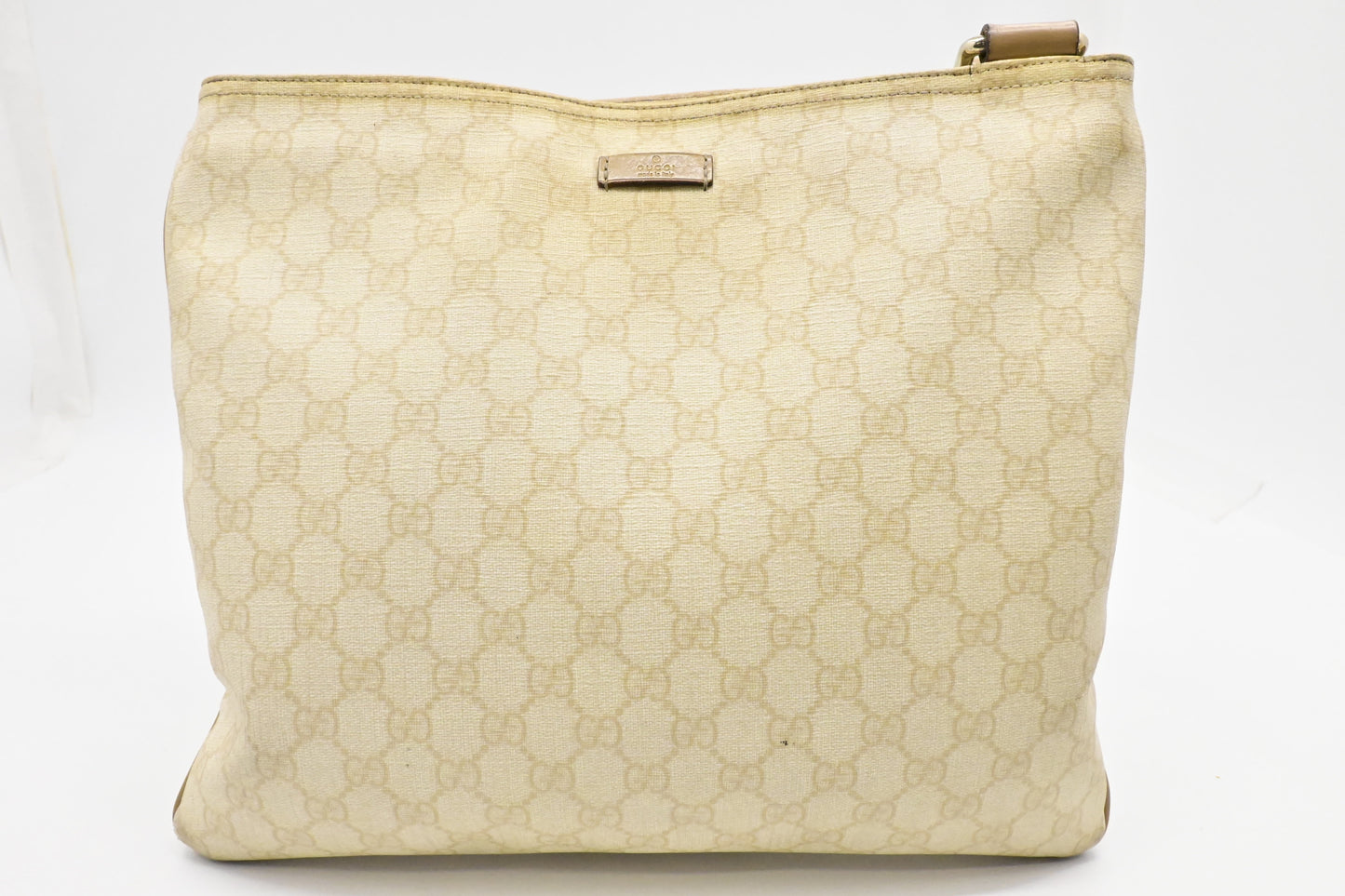 Gucci GG Supreme Canvas Cream Crossbody Bag