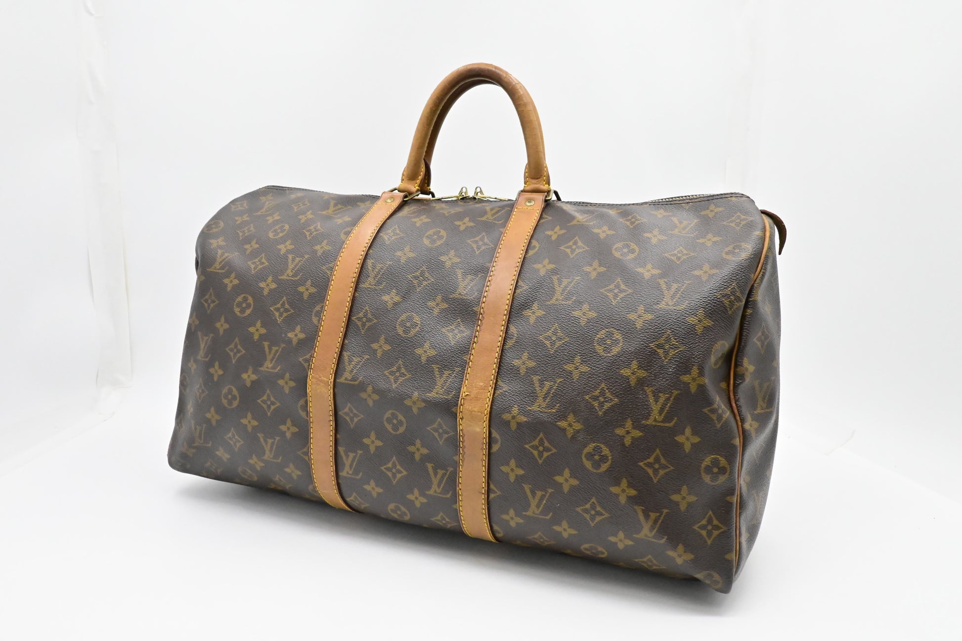 Louis Vuitton Keepall 50 Monogram Canvas Travel Bag Canvas 6