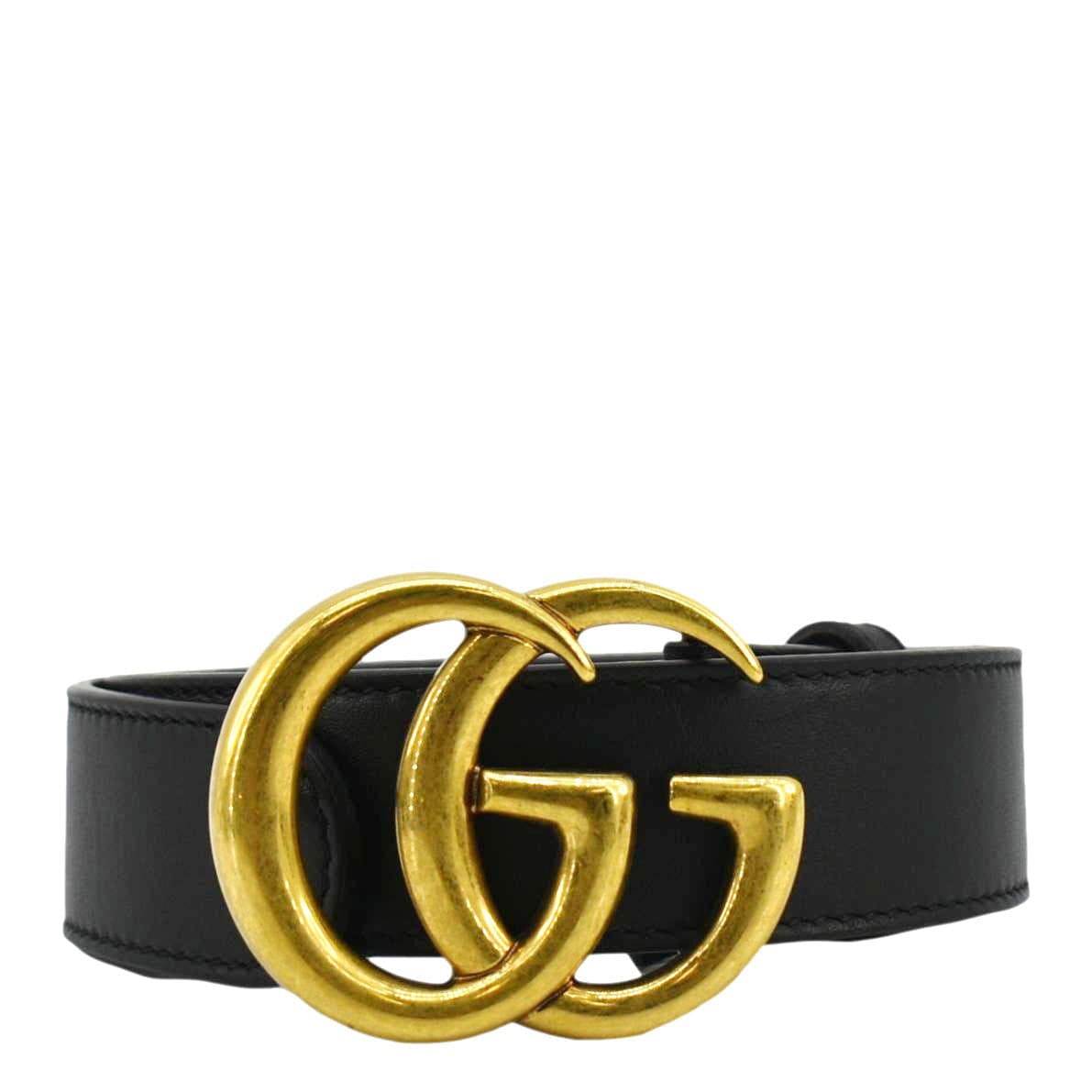 Gucci Buckle Marmont Thin Belt Size Handbag Leather Black Accessory