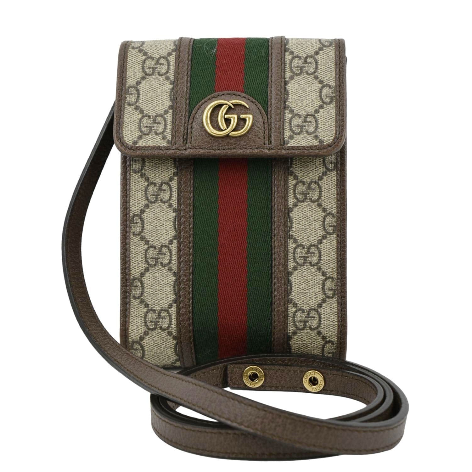 Gucci Ophidia New Acero Supreme Web Crossbody Bag Monogram Beige