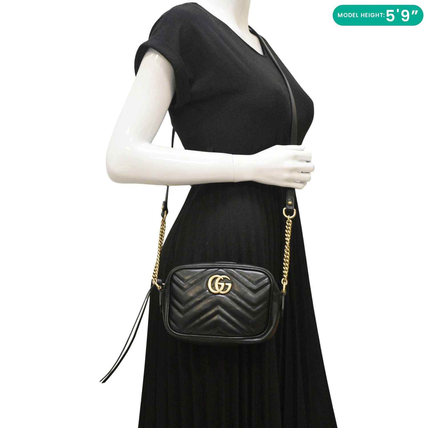 Gucci Marmont Mini Crossbody Bag Leather Matelasse Mini 448066