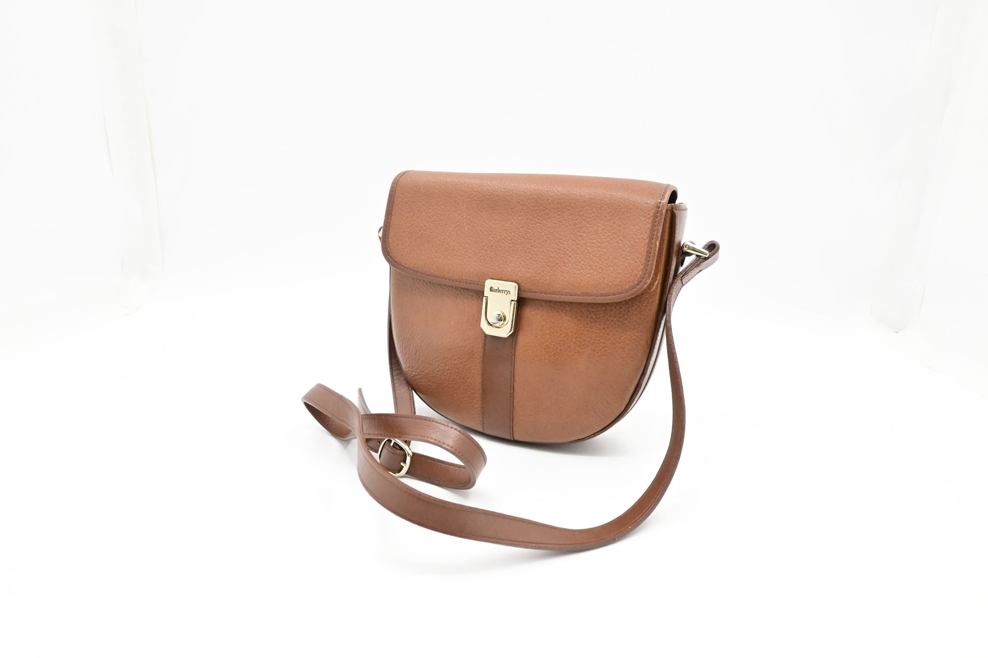 Burberry Crossbody Bag In Leather Brown