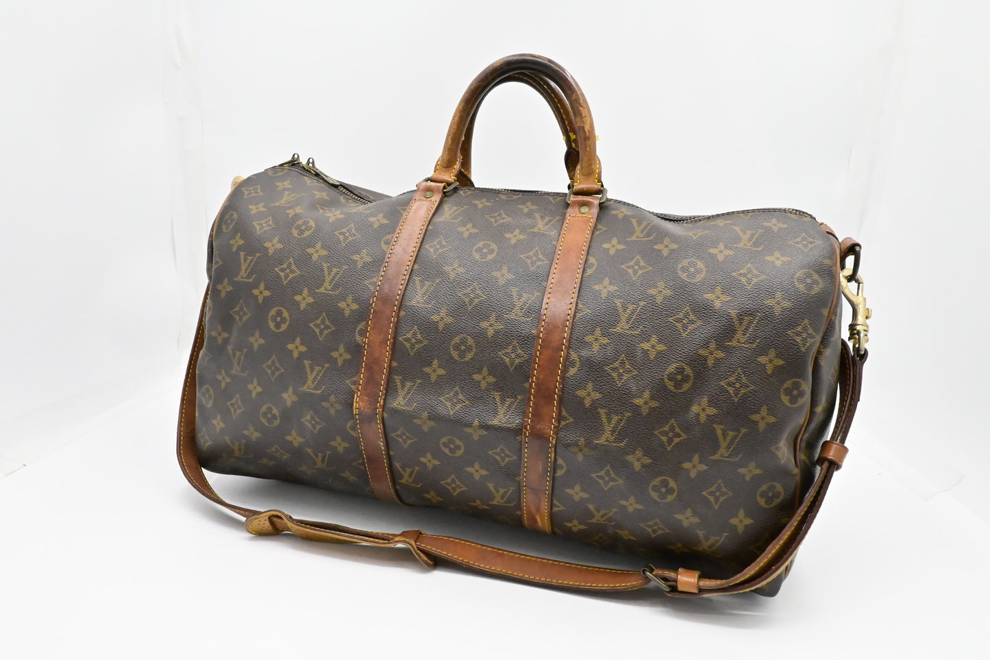 Louis Vuitton Keepall 50 Bandouliere Monogram Canvas Travel Bag Canvas 1