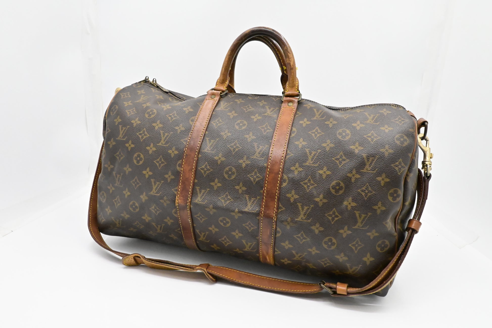 Louis Vuitton Keepall 50 Bandouliere Monogram Canvas Travel Bag Canvas 1