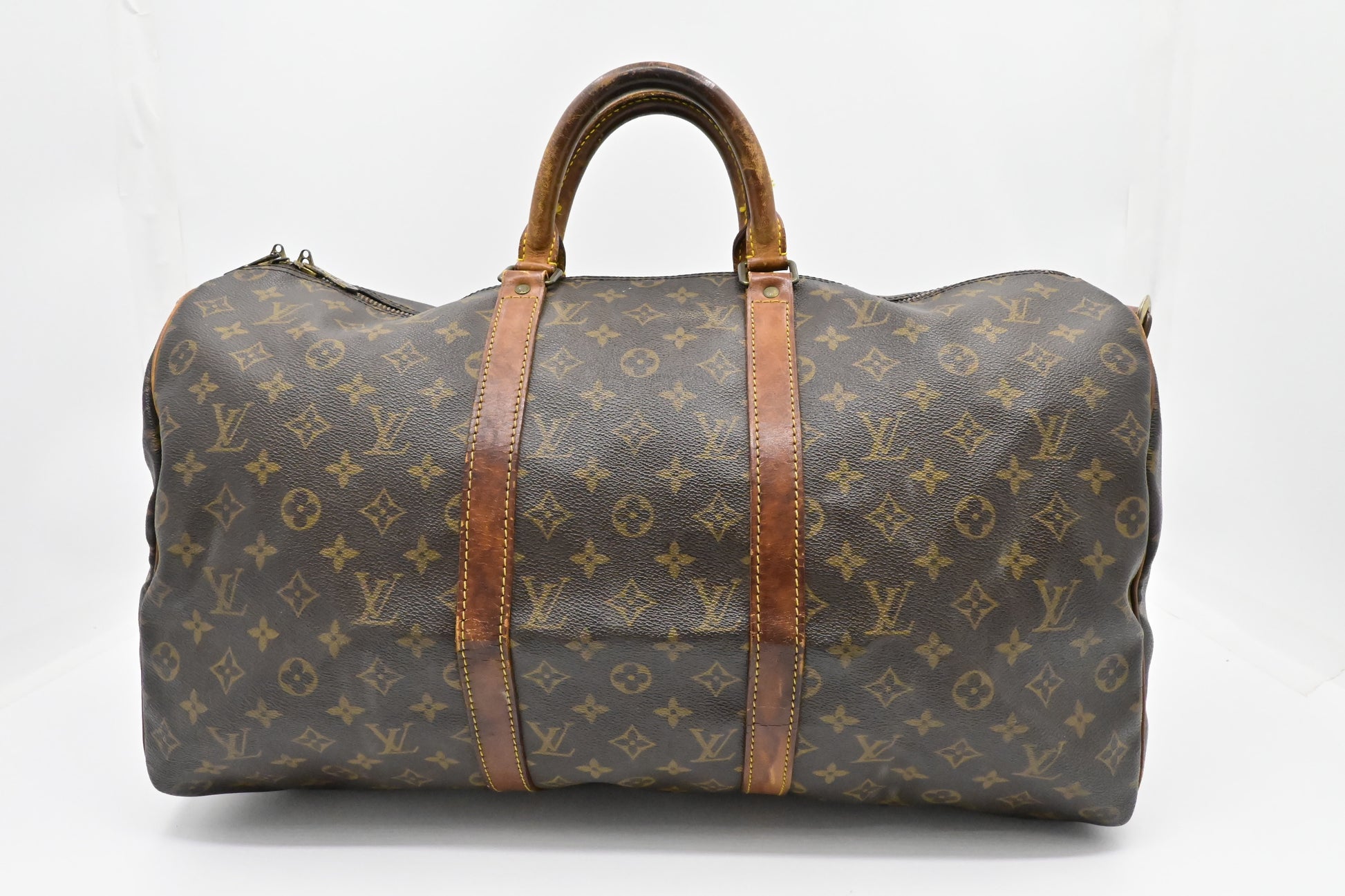 Louis Vuitton Keepall 50 Bandouliere Monogram Canvas Travel Bag Canvas 1