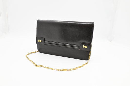 Celine Shoulder Bag In Leather Brown