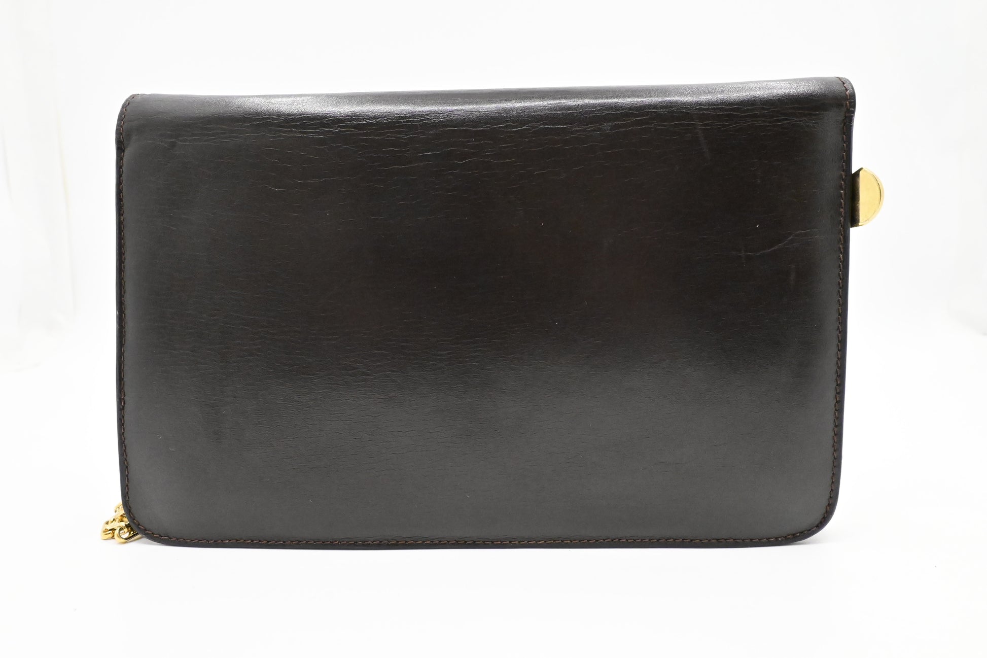Celine Shoulder Bag In Leather Brown