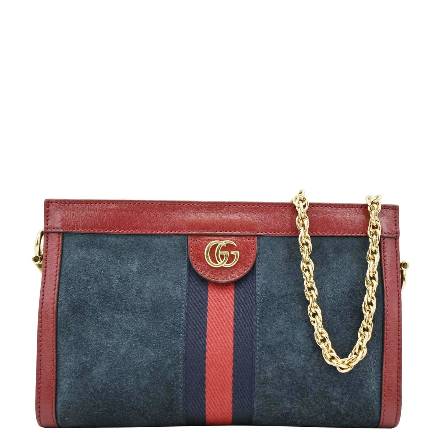 Gucci Ophidia Small Chain Shoulder Bag Suede Denim