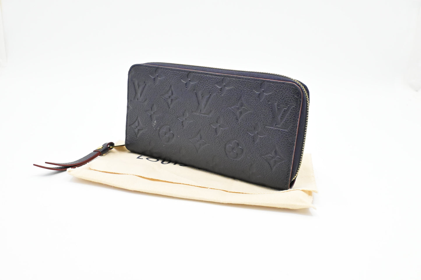 Louis Vuitton Zippy Long Marine Rouge Empreinte Leather Wallet Case