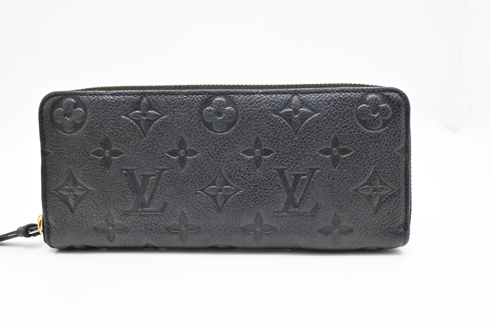 Louis Vuitton Clemence Empreinte Leather Noir Wallet Case