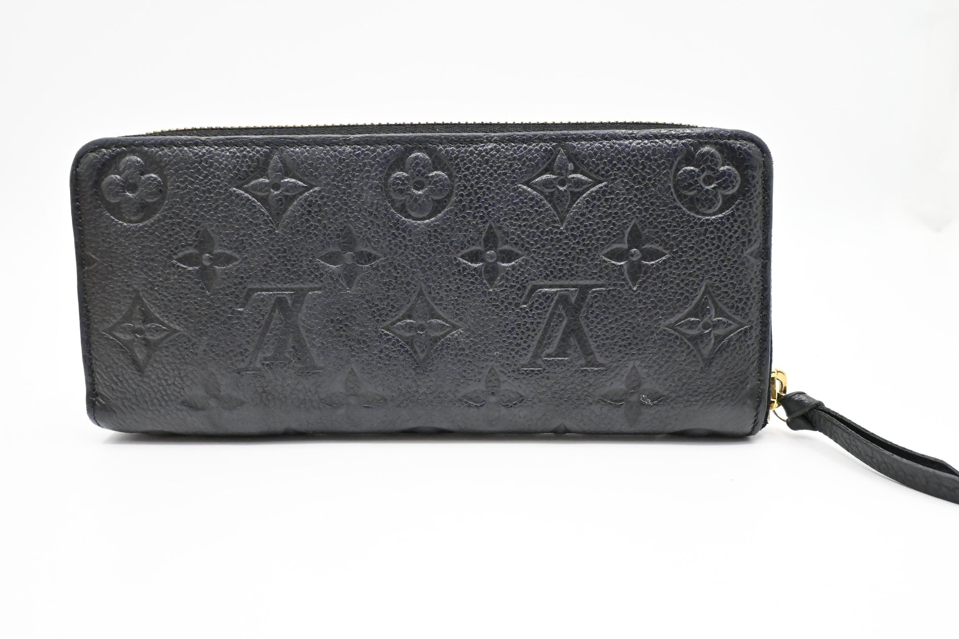 Louis Vuitton Clemence Empreinte Leather Noir Wallet Case