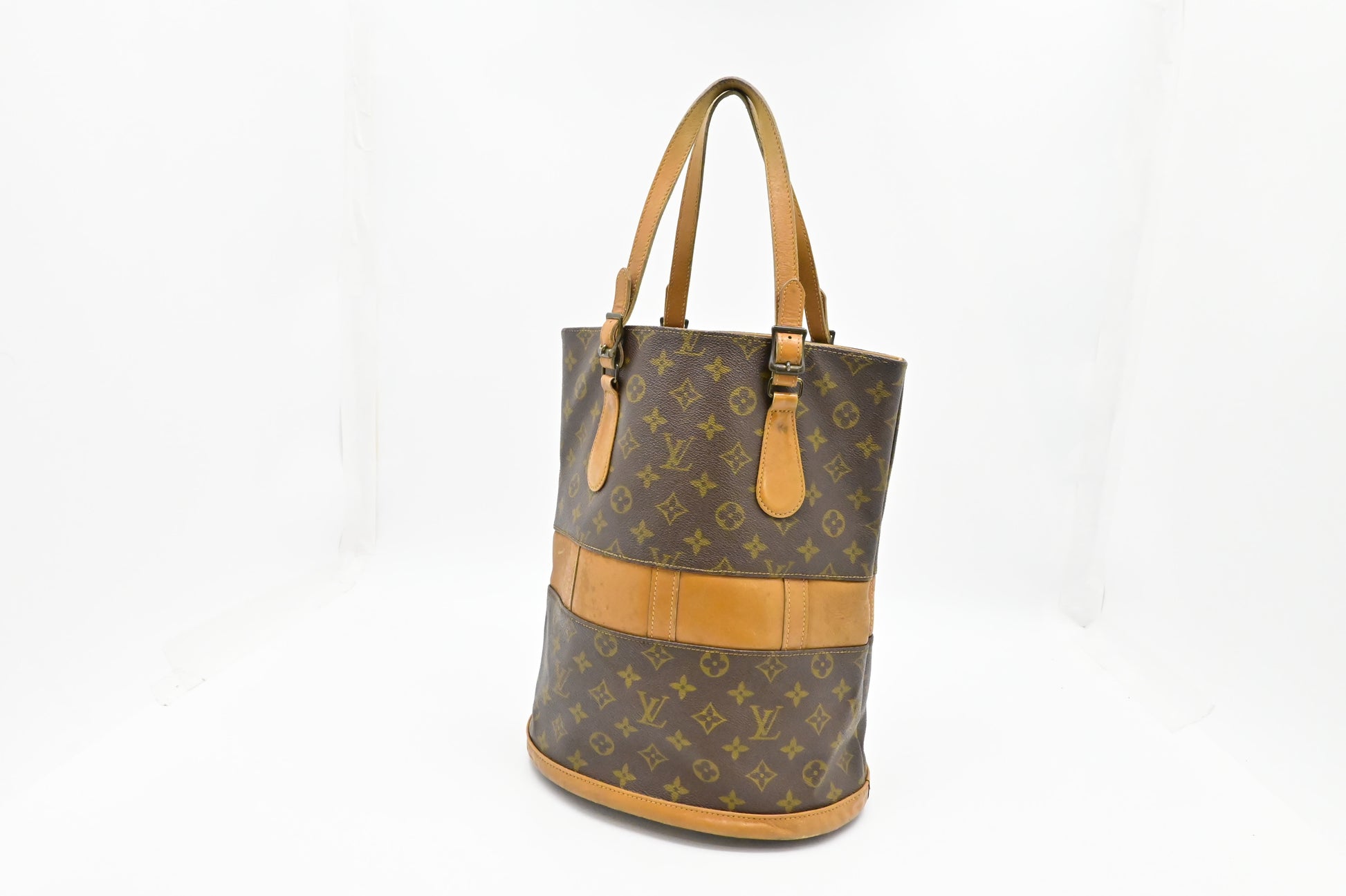 Louis Vuitton French Company Bucket GM Monogram Canvas Bucket Bag