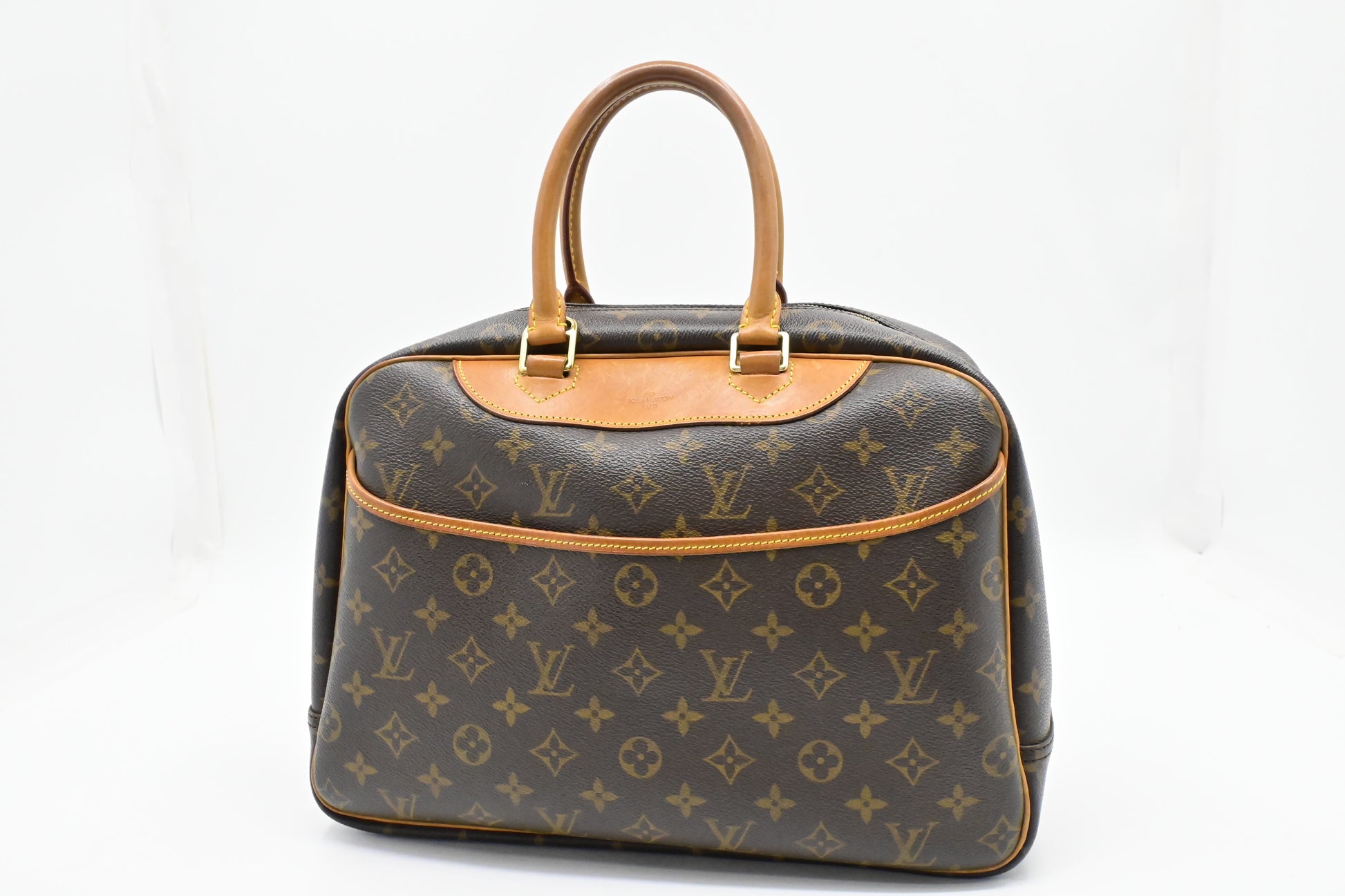 Louis Vuitton Deauville Monogram Canvas Handbag Canvas 2