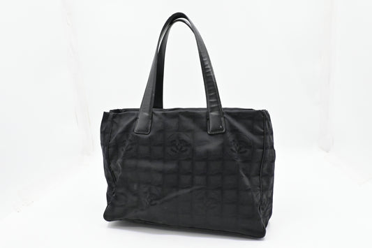 Chanel New Line Black Canvas Travel Bag Canvas 4