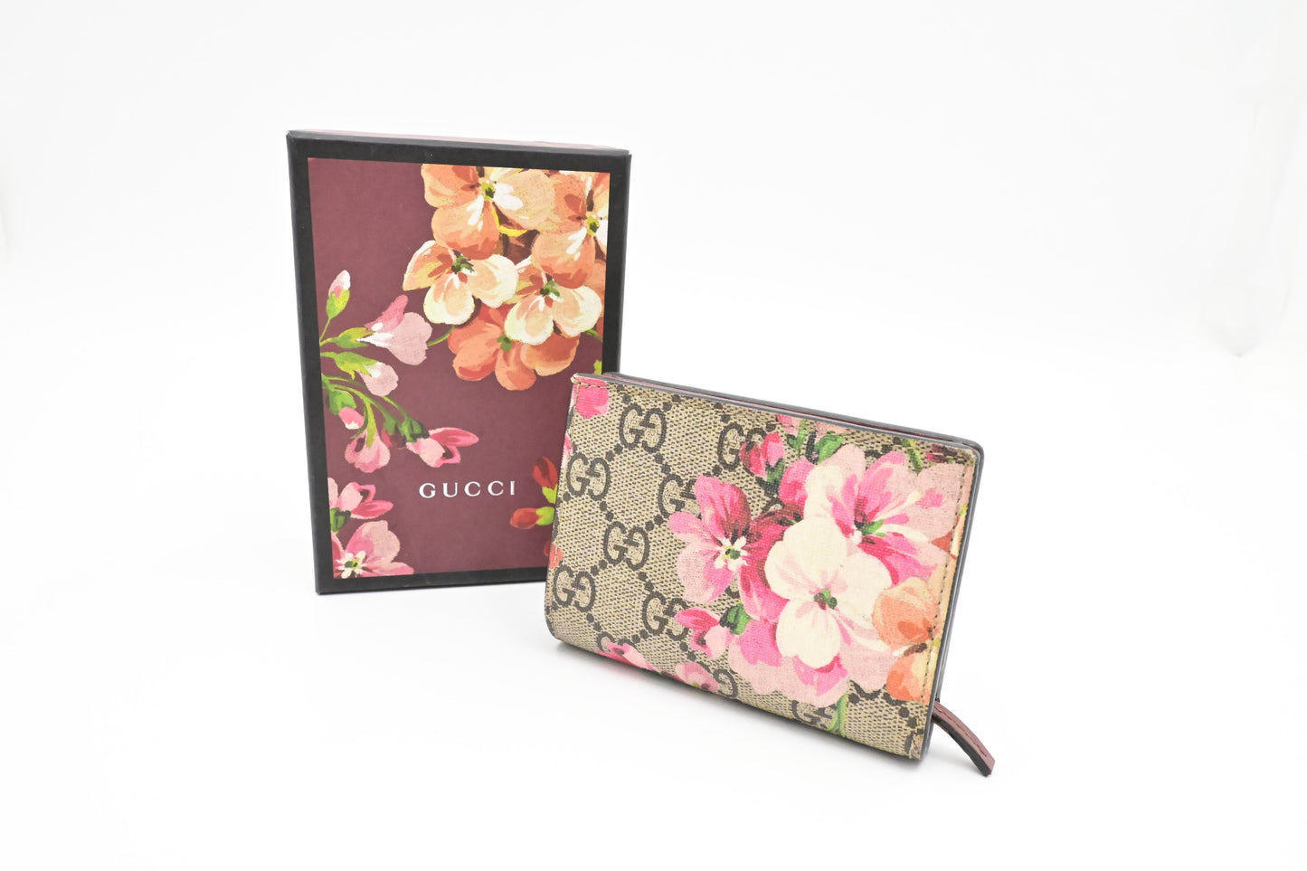 Gucci Blooms GG Canvas Pink Wallet Case