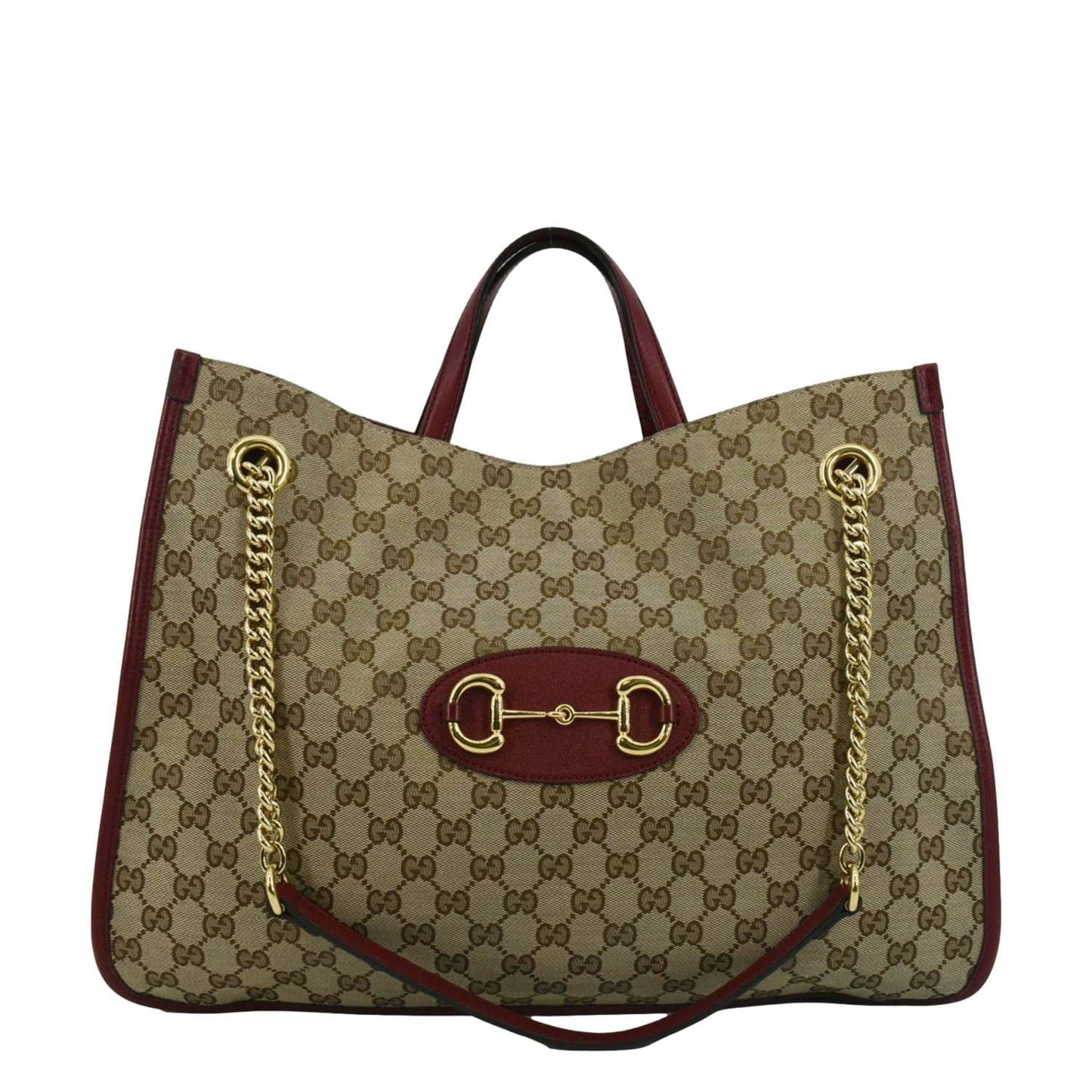 Gucci Horsebit Supreme Shoulder Bag Canvas Red