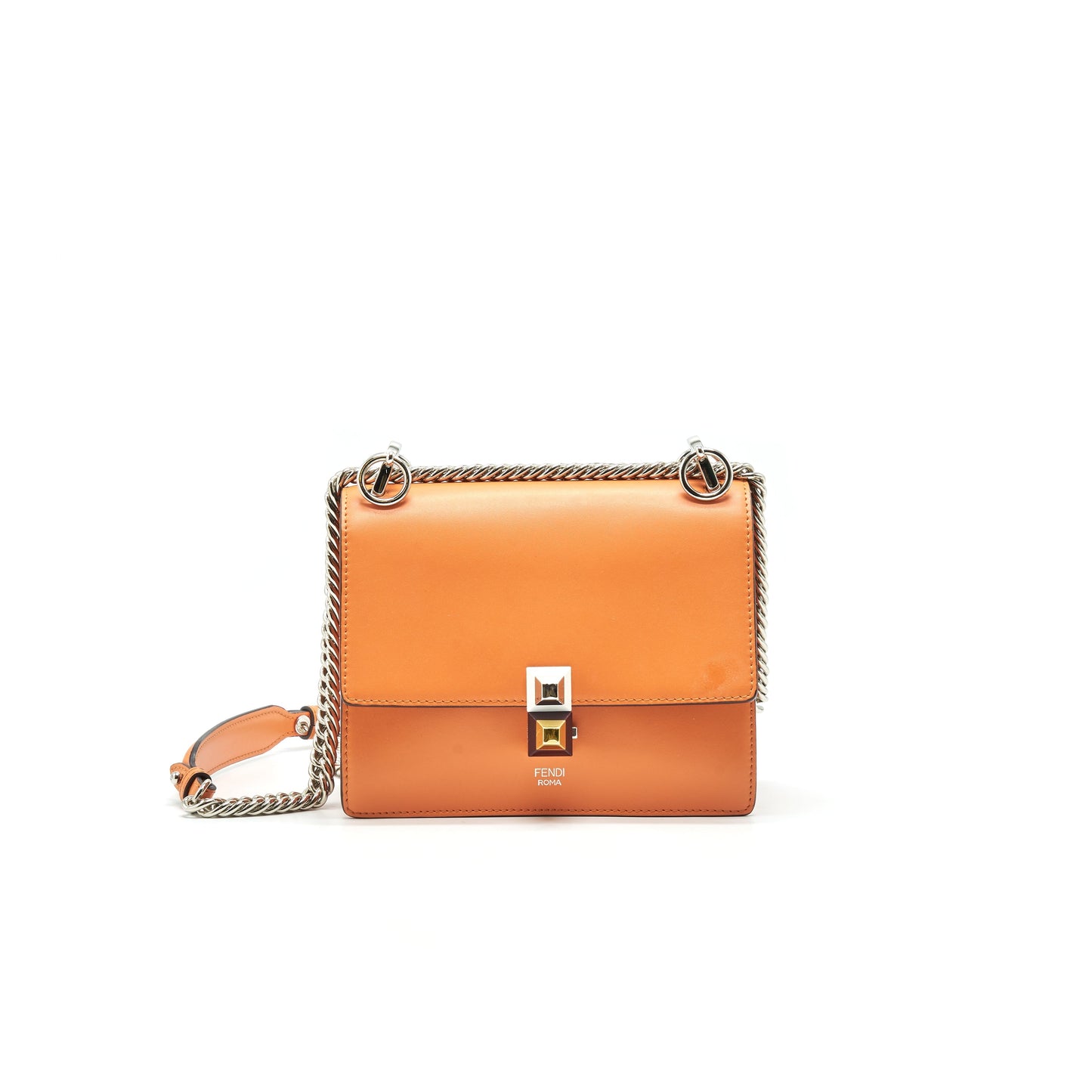 Fendi Kan Purse Orange Mini Small Shoulder Bag